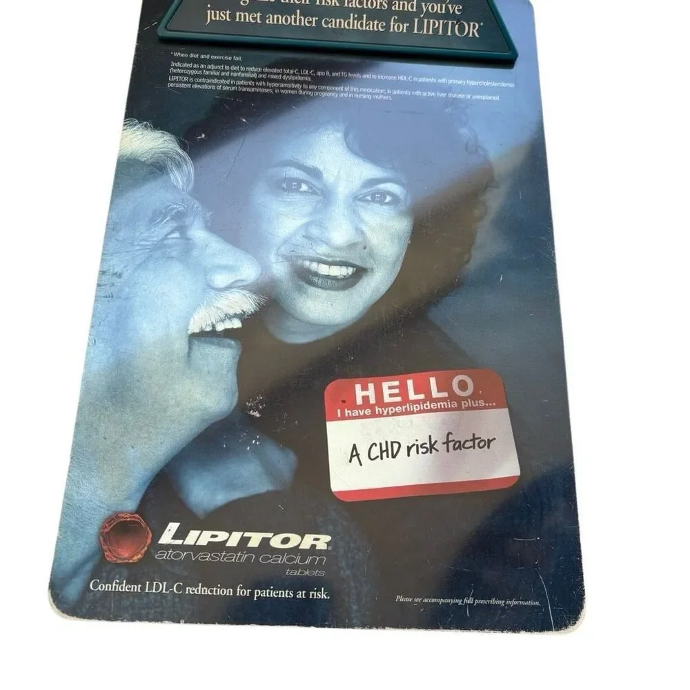 Lipitor Pharmaceutical Advertising Clipboard